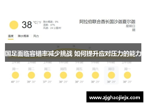 国足面临容错率减少挑战 如何提升应对压力的能力 国足面临容错率减少挑战 如何提升应对压力的能力